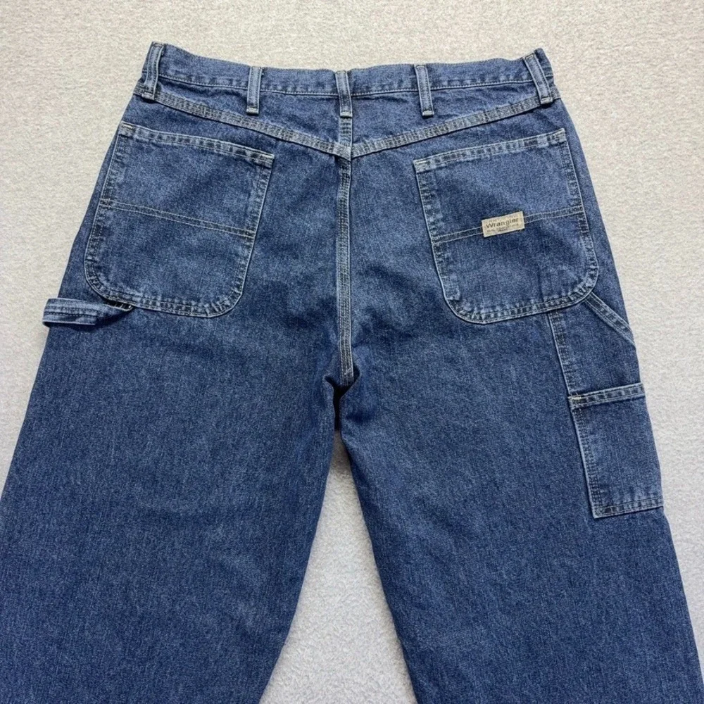Wrangler Jeans Mens 36X34 Carpenter Straight Relaxed Fit Mid Rise Medium Denim